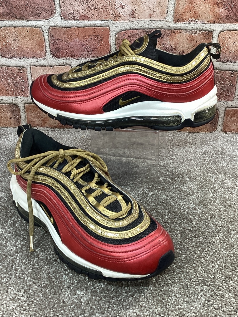 Nike Air Max 97 Gold Sequin womens Retro sneakers size 8.5